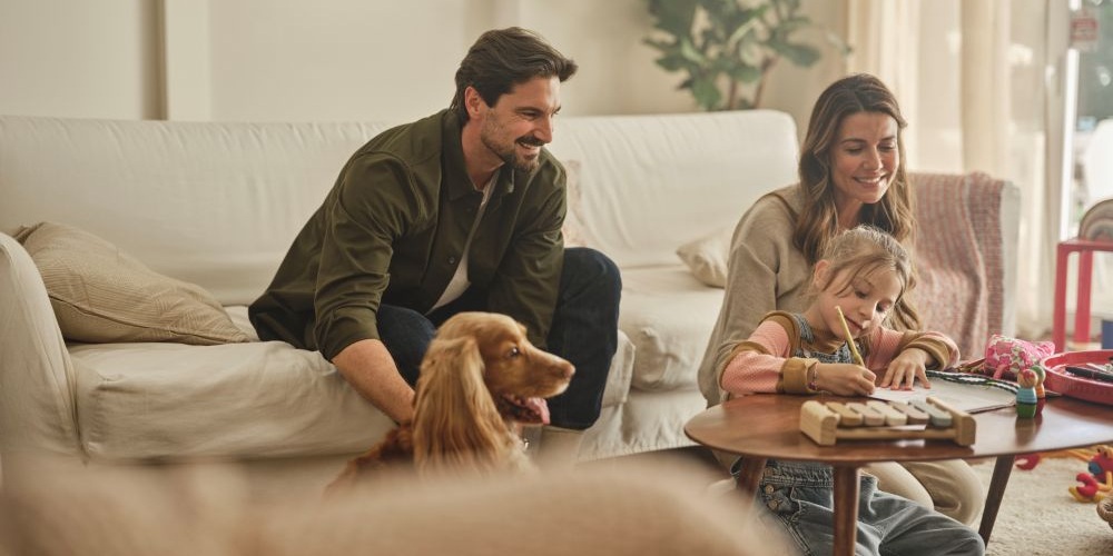 A family protected by Verisure security