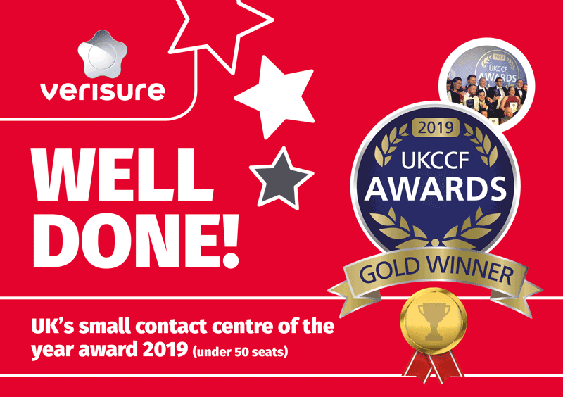 Verisure Wins Award for Contact Centre of the Year Verisure Wins Award for Contact Centre of the Year